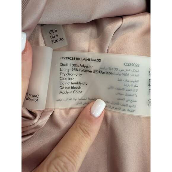 Solace London The Rio One Shoulder Mini Dress in Pink NWT - Size 4 - Picture 4 of 11